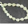 Natural Aquamarine Leaf Carving Pear Drop Beads Strand Length 7.5 Inches and Size 10mm to 11.5mm approx.
